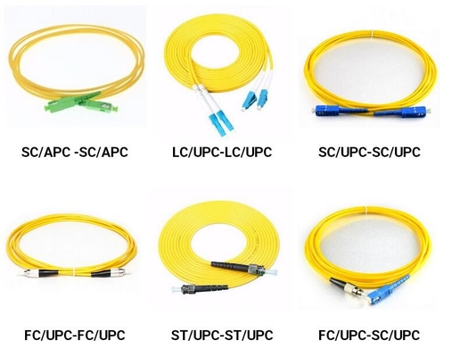 光ファイバー屋外IEC 60794のパッチ・コード黄色いPaintcoat St Lc繊維パッチ ケーブル