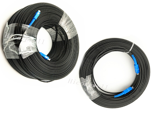 FTTH SC APC UPCのガラス繊維の光ケーブル、適用のための繊維光学のドロップ・ケーブル