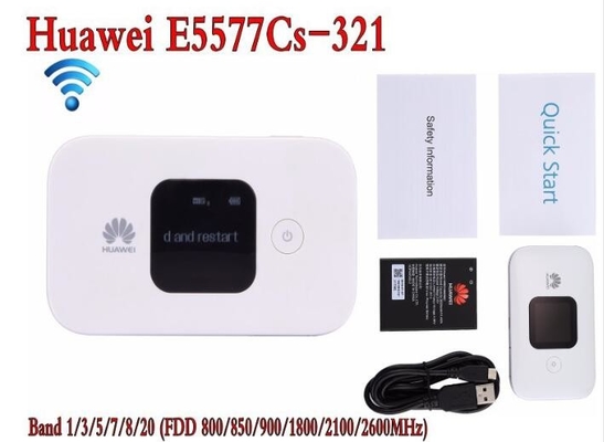 白いホットスポットの無線ルーターは華為技術E5577-321 3G 4G LTE Cat4の可動装置の鍵を開けました