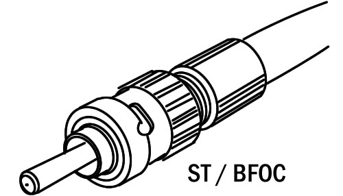 プラスチック光ファイバーのコネクターとのST-025 ST-10 ST-20 ST （BFOC）のpatchcord