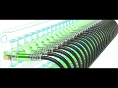 2 X ファイバー Om3 + 2 X 14 AWG + 2 X Cat6aケーブル ハイブリッド銅光ファイバーケーブル