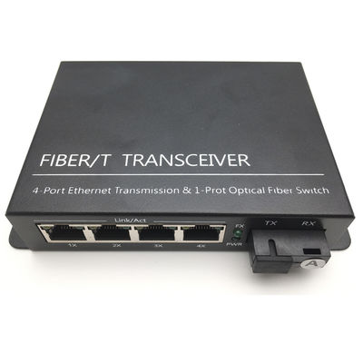 品質  SC 2 RJ45 Fiber Optic Transceiver 850nm 1310nm 1550nm Single Mode 10 / 100m 工場