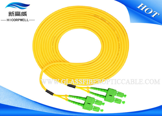 光ファイバー屋外IEC 60794のパッチ・コード黄色いPaintcoat St Lc繊維パッチ ケーブル