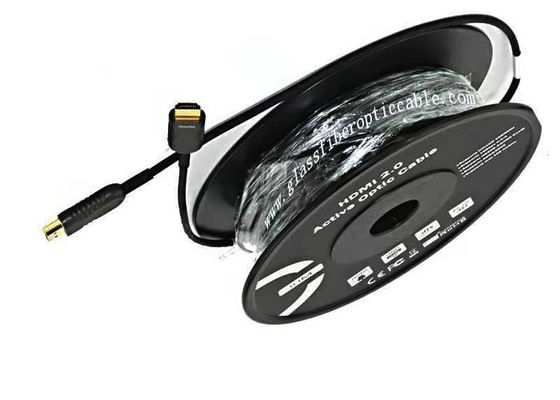オプティックファイバー HDMI スリム HDMI 2.0 4K 超高画質 Sdiケーブル 12G AOC オプティックファイバー オプティック HDMIケーブル 4K バージョン 20