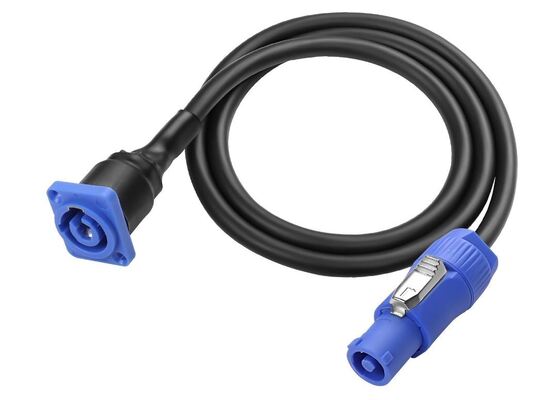 3P 電源コネクタケーブルコンボオス/メスパワーコン舞台照明シャーシケーブルイエロー 3P パワーコン CE 承認 IP65 ユーロでホット