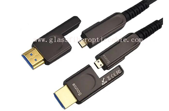 60Hz 18Gbsは銅繊維の光ケーブル15m HDMI 2.0 DをからDの代わりのプラグ評価しました