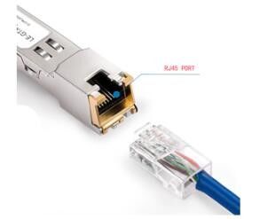 10 100 1000 BASE-Tの銅100M RJ45 SFPのトランシーバー