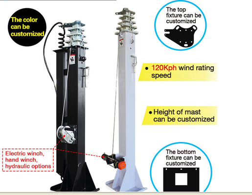 携帯用LEDの太陽つくタワーの太陽風のハイブリッド システムのトレーラー移動式エネルギー車